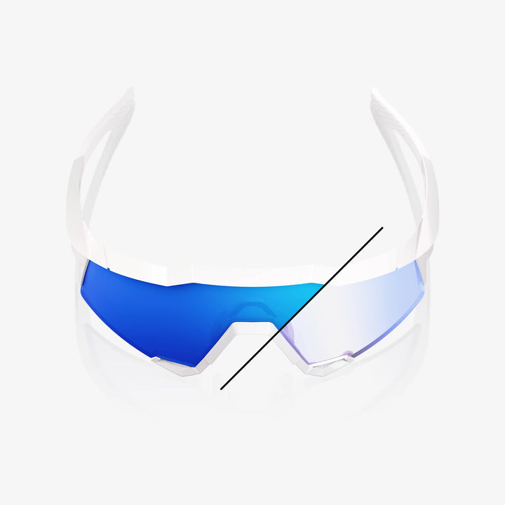 100% SPEEDCRAFT® - Bastille LE - Pearl White Glitter - Blue Mirror Photochromic