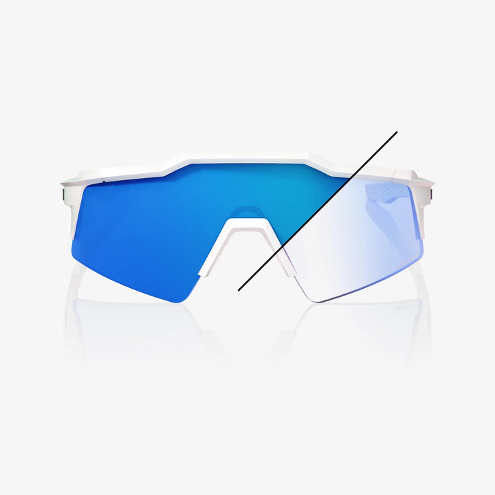 100% SPEEDCRAFT SL - Bastille LE - Pearl White Glitter - Blue Mirror Photochromic