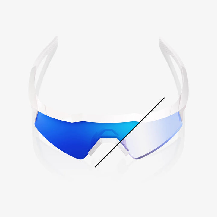 100% SPEEDCRAFT SL - Bastille LE - Pearl White Glitter - Blue Mirror Photochromic