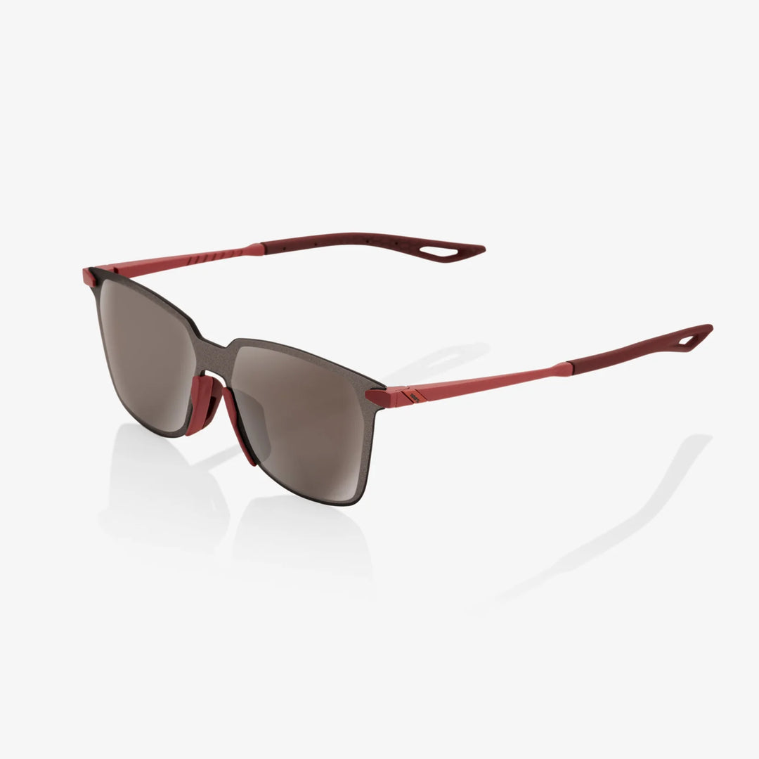 100% LEGERE SQUARE - Soft Tact Crimson - HiPER Silver Mirror Lens