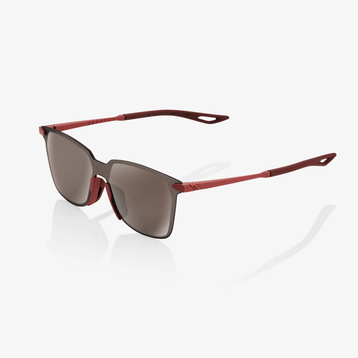 100% LEGERE SQUARE - Soft Tact Crimson - HiPER Silver Mirror Lens