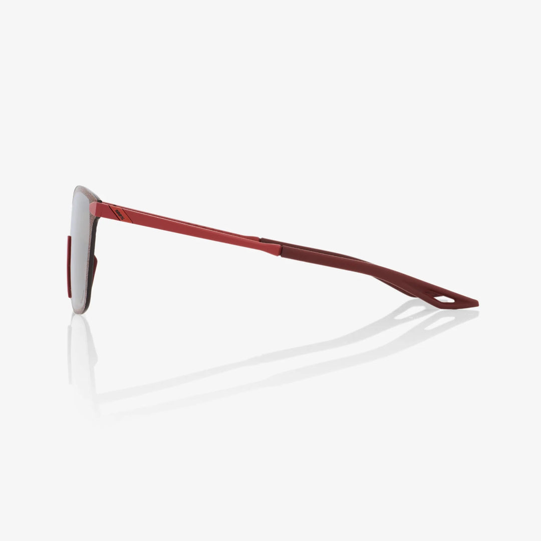 100% LEGERE SQUARE - Soft Tact Crimson - HiPER Silver Mirror Lens