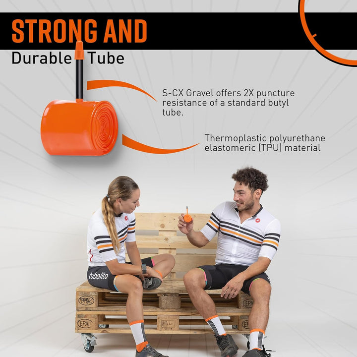 Tubolito | Tubo-CX/Gravel Cámara Ultraligera TPU (700C x 32-50mm) - Válvula Negra 60mm