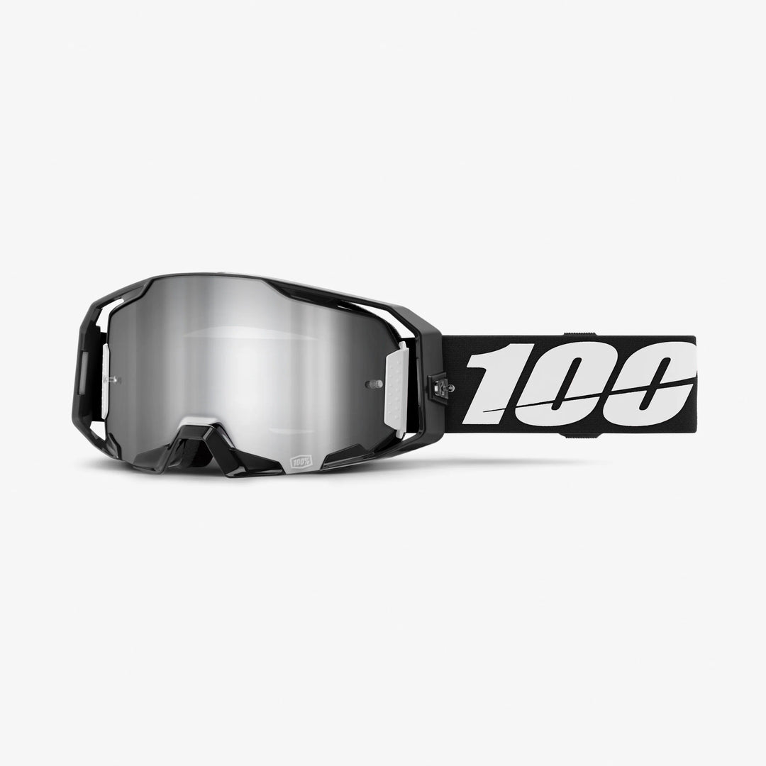 100% Armatic Goggle Black - Mirror Silver Flash Lens