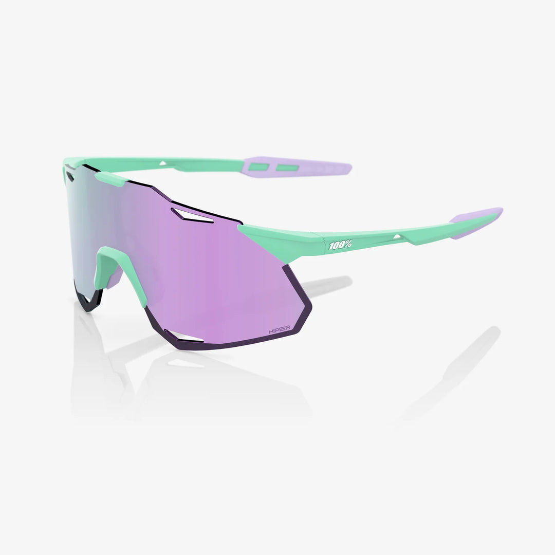 100% HYPERCRAFT® XS - Soft Tact Mint - HiPer Lavender Mirror + Clear Lens