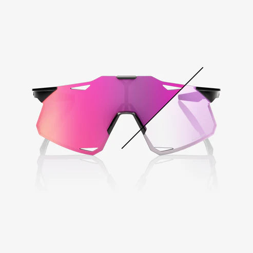 100% HYPERCRAFT® - Gloss Black - Purple Mirror Photochromic Lens