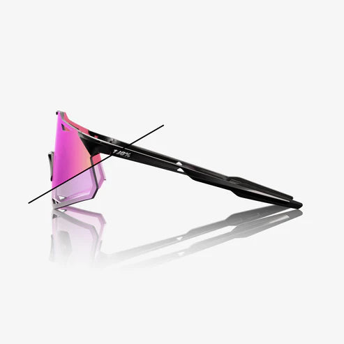 100% HYPERCRAFT® - Gloss Black - Purple Mirror Photochromic Lens