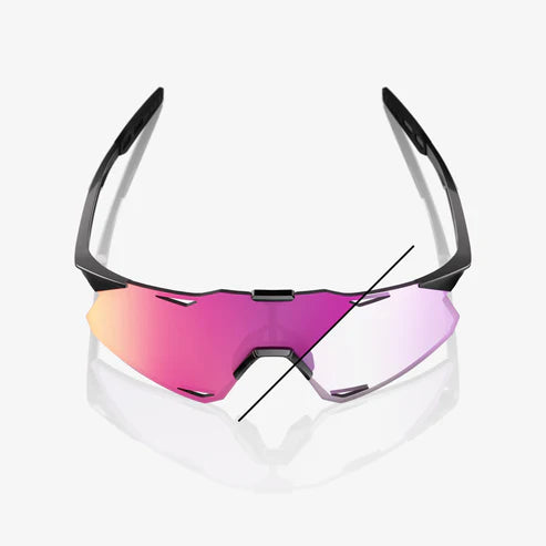 100% HYPERCRAFT® - Gloss Black - Purple Mirror Photochromic Lens