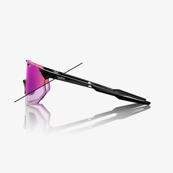100% HYPERCRAFT® SQ - Gloss Black - Purple Mirror Photochromic Lens
