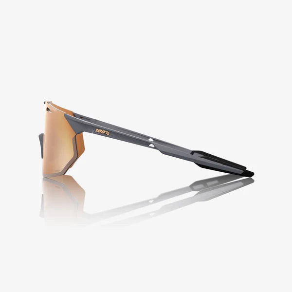 100% HYPERCRAFT® SQ - Soft Tact Grey - Hiper Copper Mirror + Clear Lens