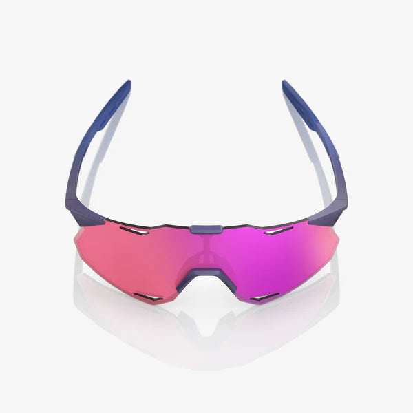100% HYPERCRAFT® XS - Satin Storm Metallic - Purple Mirror + Clear Lens