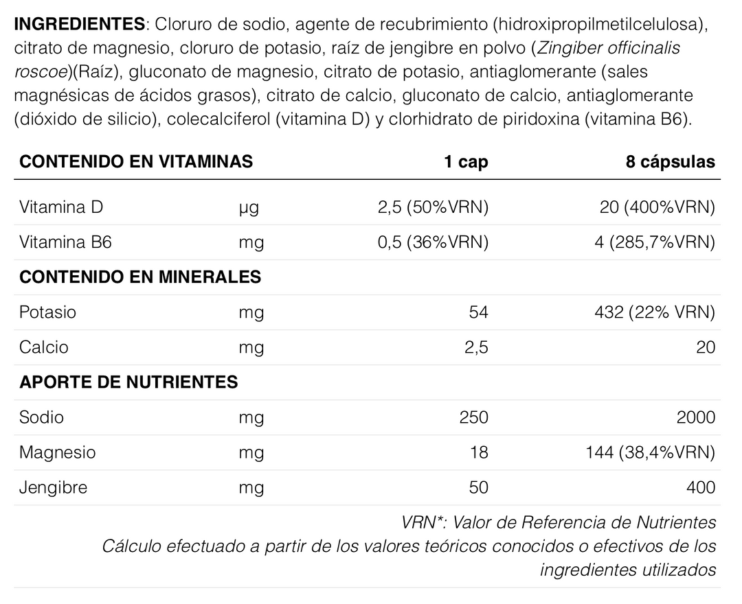 226ers SUB9 SALTS ELECTROLYTES - Pastillas de Sal - 100 Cápsulas