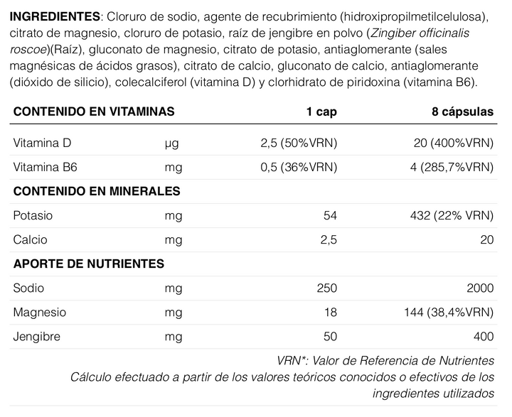 226ers SUB9 SALTS ELECTROLYTES - Pastillas de Sal - 100 Cápsulas