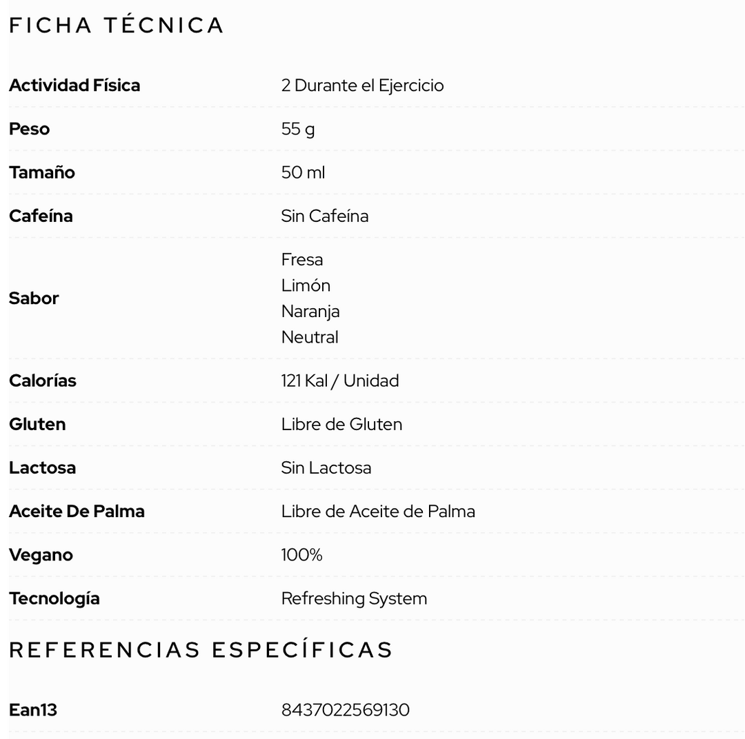 Santa Madre GEL ENERGÉTICO · 30CHO OFF CAF - SABOR LIMÓN - GEL 50ML