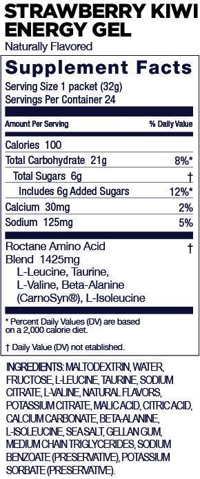 GU Gel Energizante Roctane - Fresa Kiwi (Sin Cafeína)
