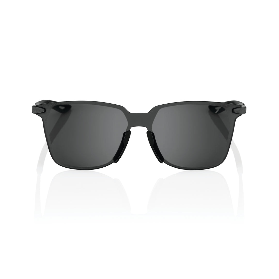 100% Legere Square - Polished Black - Smoke Lens
