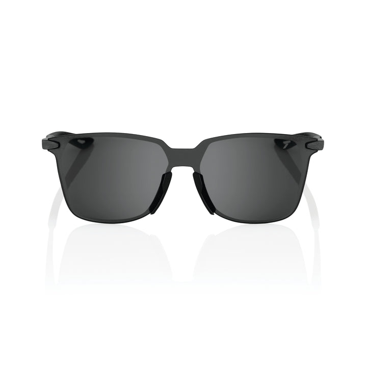 100% Legere Square - Polished Black - Smoke Lens