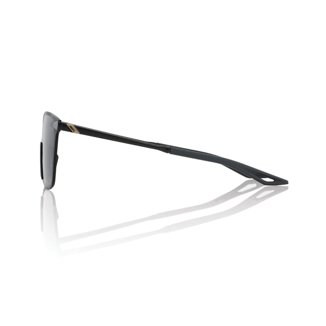 100% Legere Square - Polished Black - Smoke Lens