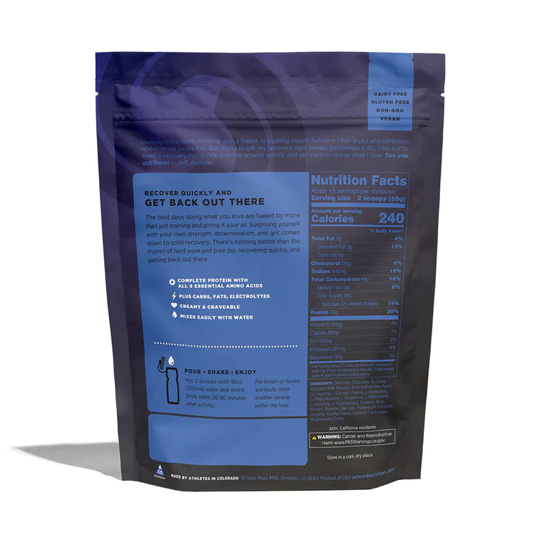 Tailwind Recovery Mix - Vainilla (30 Porciones)