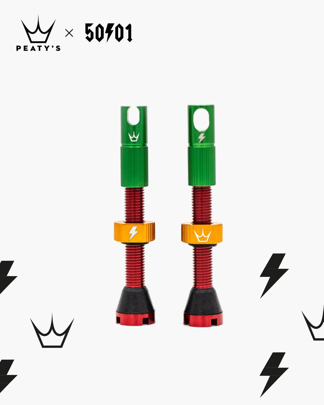 Peaty's x Chris King (MK2) Válvulas Tubeless - 42mm / Rasta