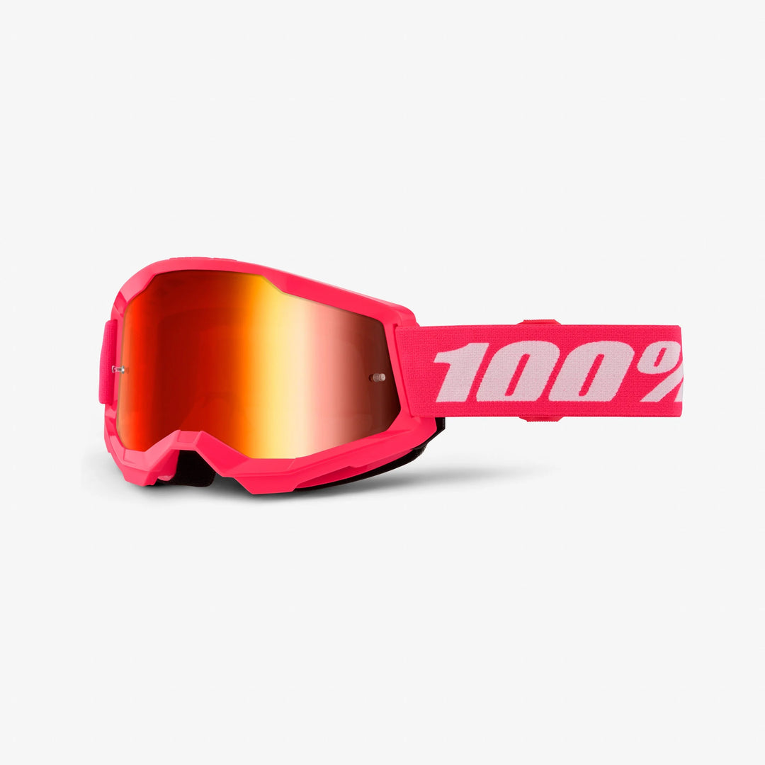 100% STRATA 2 Goggle Pink - Mirror Red Lens