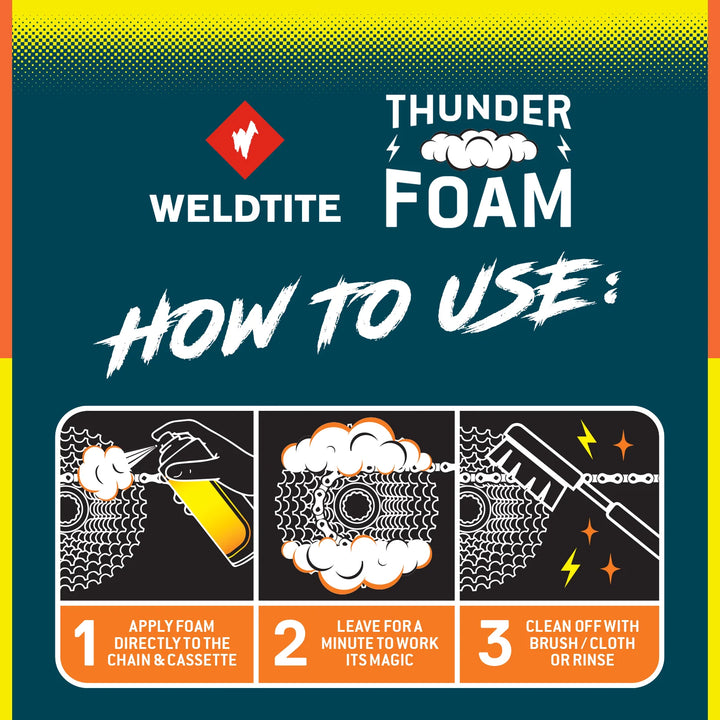 Weldtite Desengrasante de cadena Thunder Foam (500ml)