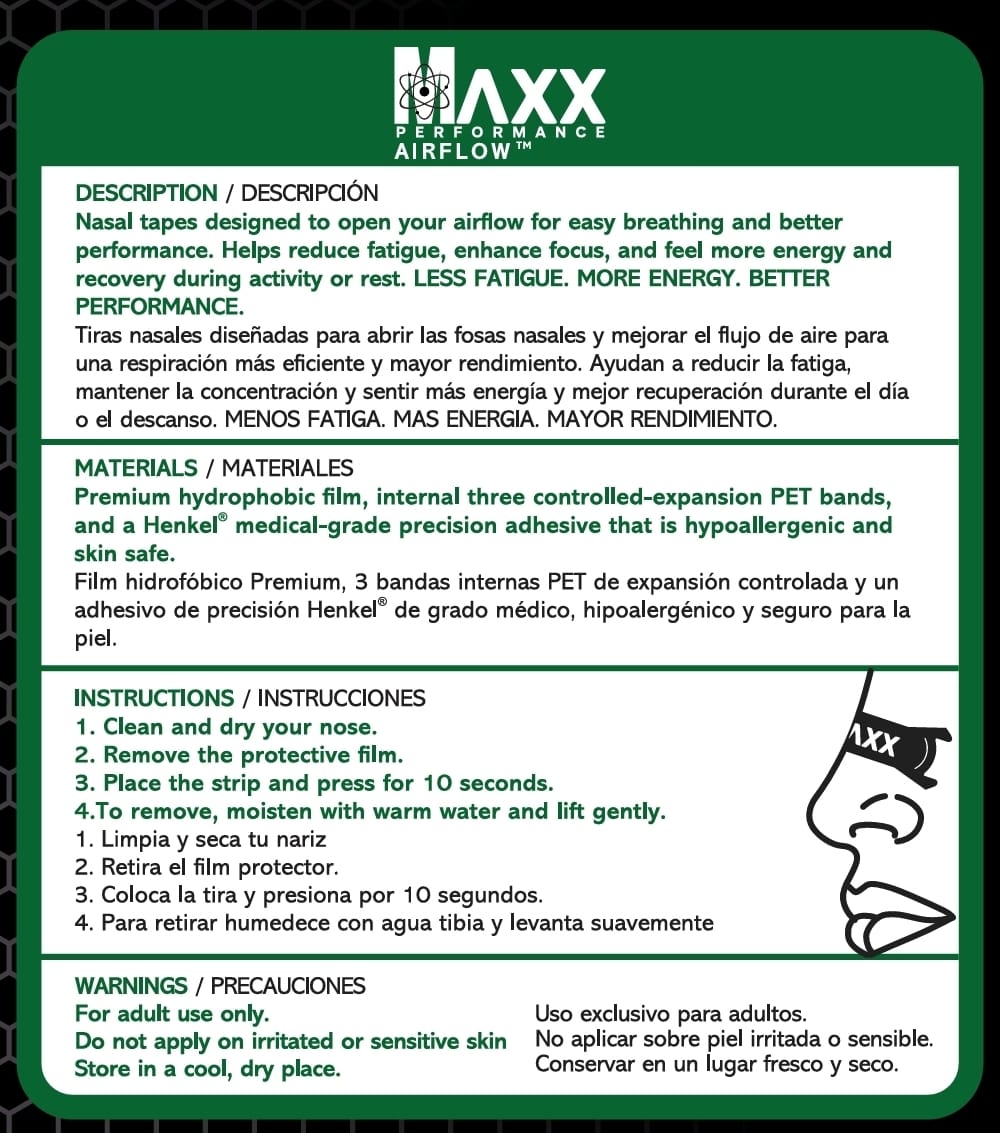 MAXX Performance™ Tiras Nasales Premium