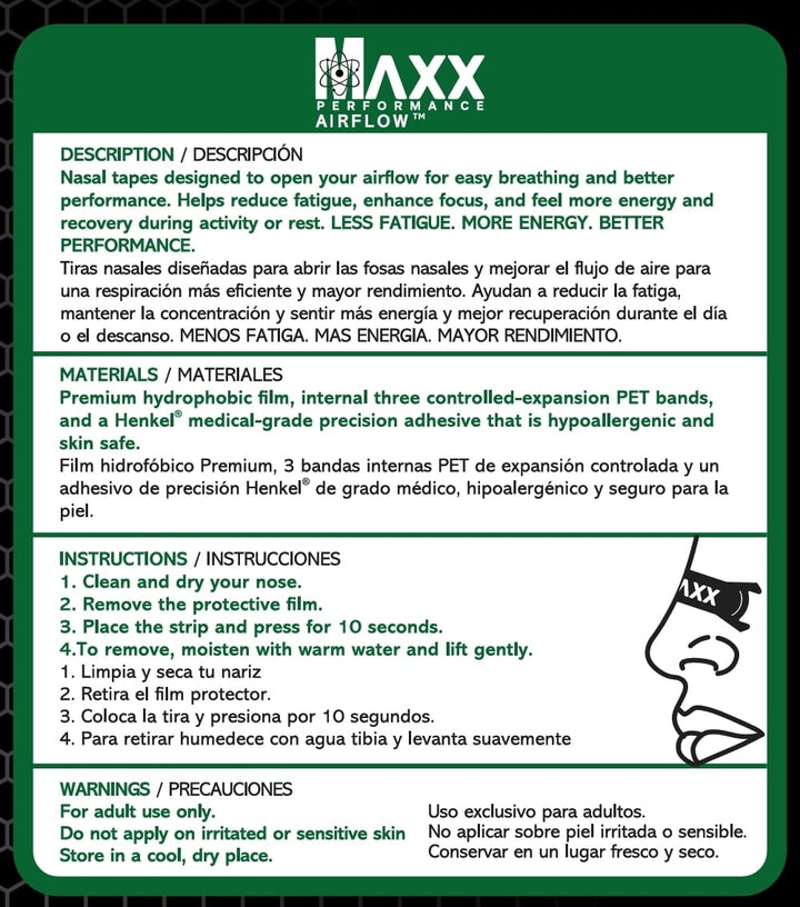 MAXX Performance™ Tiras Nasales Premium