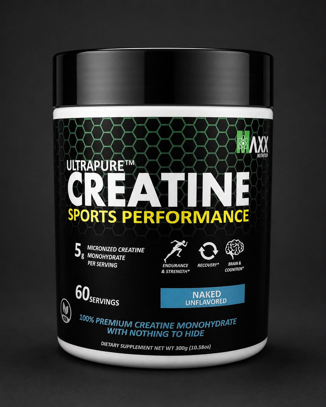 MAXX NUTRITION ULTRAPURE™ CREATINE: Naked - 300g