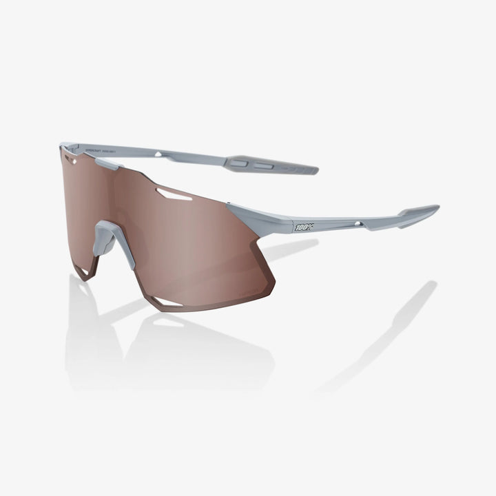 100% HYPERCRAFT® - Matte Stone Grey - HiPER Crimson Silver Mirror + Clear Lens