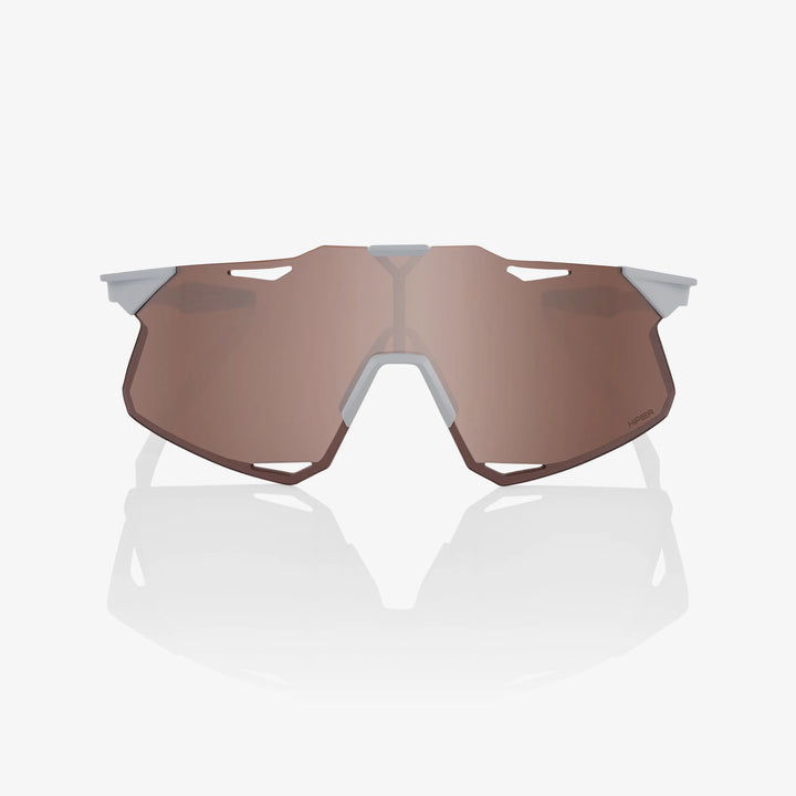 100% HYPERCRAFT® - Matte Stone Grey - HiPER Crimson Silver Mirror + Clear Lens