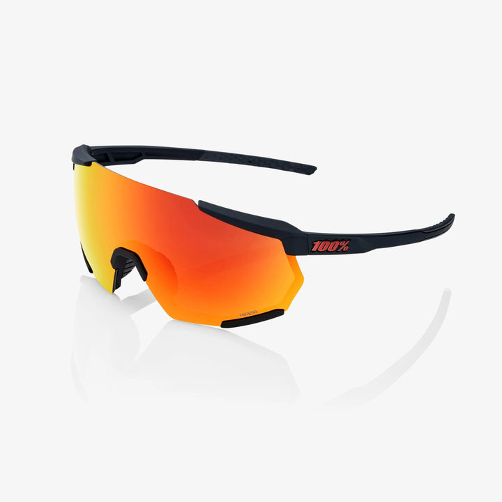100% RACETRAP® 3.0 - Soft Tact Black - HiPER® Red Multilayer Mirror + Clear Lens
