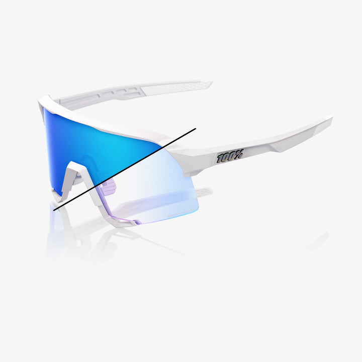 100% S3® - Bastille LE - Pearl White Glitter - Blue Mirror Photochromic