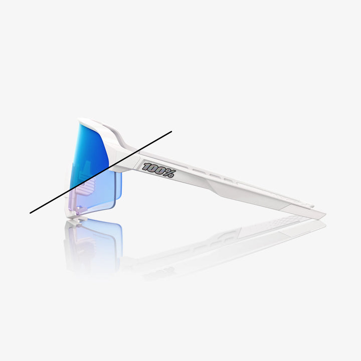 100% S3® - Bastille LE - Pearl White Glitter - Blue Mirror Photochromic