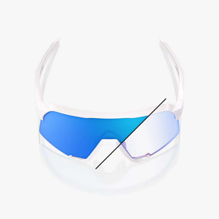 100% S3® - Bastille LE - Pearl White Glitter - Blue Mirror Photochromic