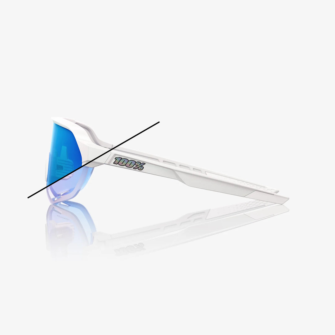 100% Lente S2 - Bastille LE - Pearl White Glitter - Blue Mirror Photochromic