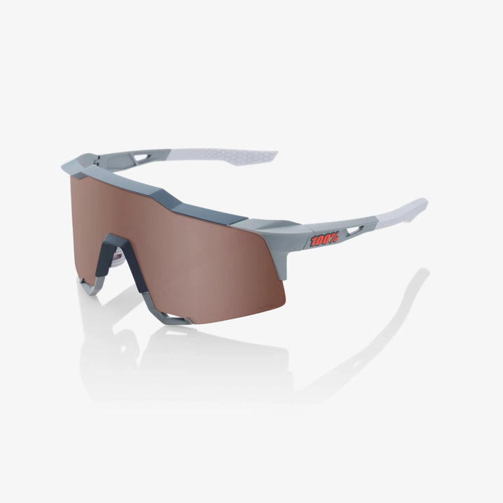 100% SPEEDCRAFT® - Soft Tact Stone Grey - HiPER Crimson Silver Mirror Lens