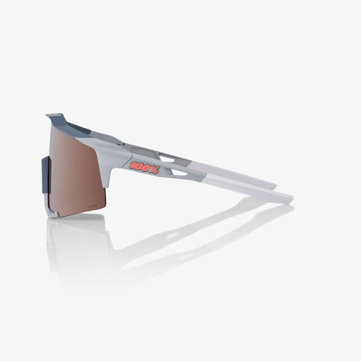 100% SPEEDCRAFT® - Soft Tact Stone Grey - HiPER Crimson Silver Mirror Lens