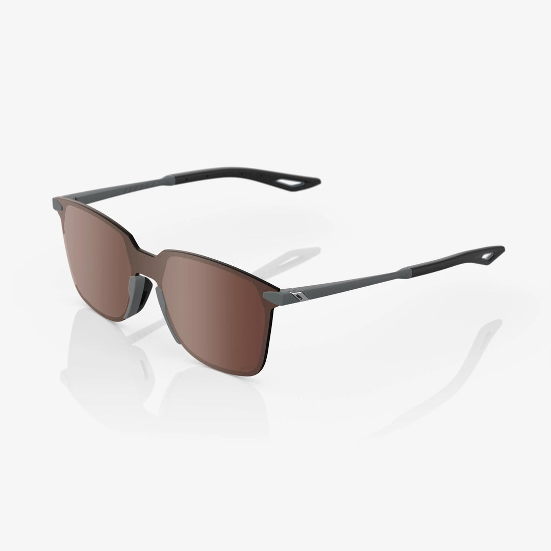 Legere Square - Soft Tact Cool Gray - HiPER Crimson Silver Mirror Lens