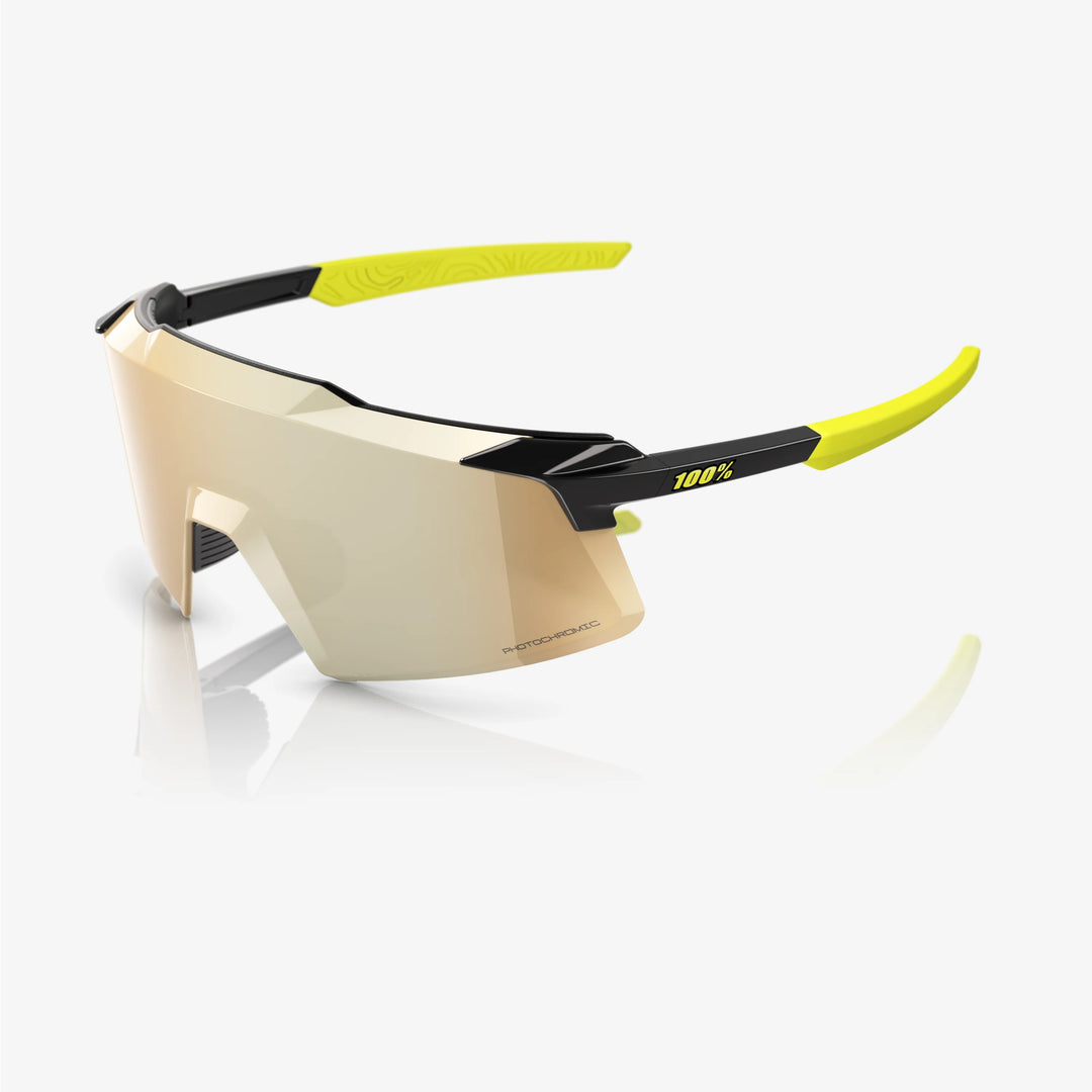 100% AEROCRAFT - Gloss Metallic Black - Gold Mirror Photochromic