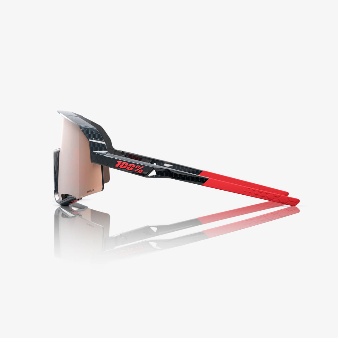 100% SLENDALE - Gloss Carbon Fiber - HiPER® Crimson Silver Mirror Lens