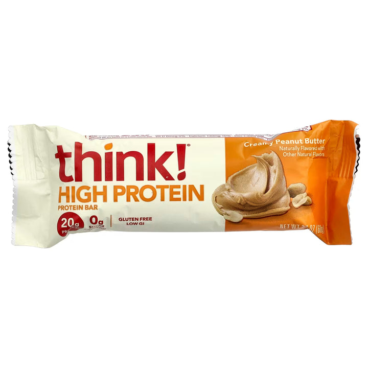 Think !, Barritas con alto contenido de proteínas - Mantequilla de maní cremosa