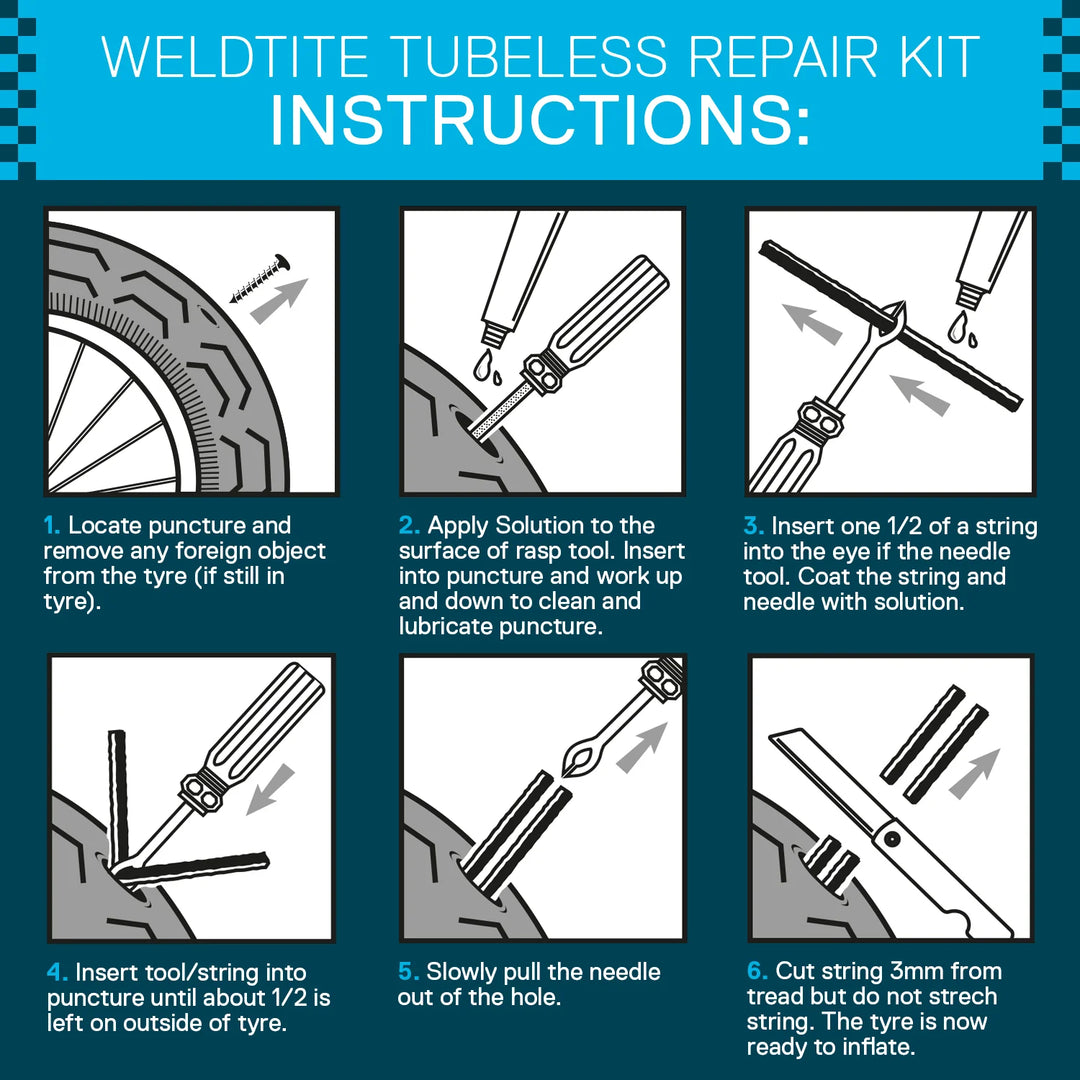 Weldtite Kit Para Reparar Llantas Tubeless