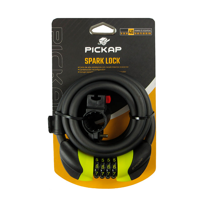 Candado flexible Spark Lock Negro 12mm Pickap – Rider Lab.