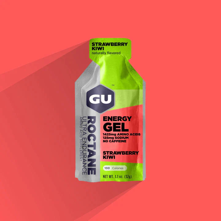 GU Gel Energizante Roctane - Fresa Kiwi (Sin Cafeína) (Caja de 24 Unidades)