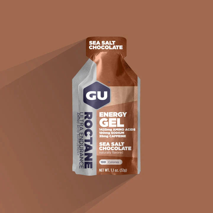 GU Gel Energizante Roctane - Sea Salt Chocolate (Caja de 24 Unidades)