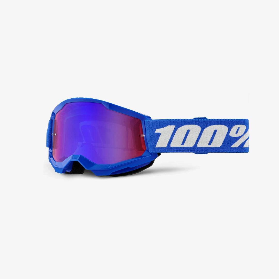 100% STRATA 2 Goggle Blue - Mirror Red/Blue Lens