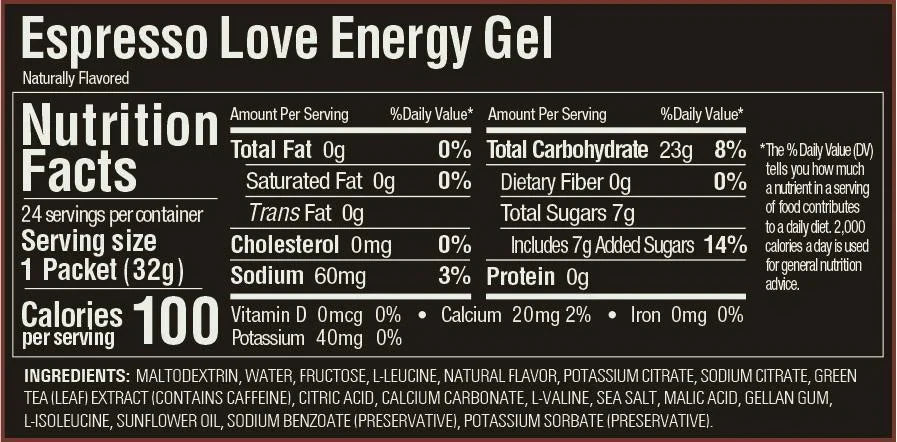 GU Gel Energizante - Espresso Love (Caja de 24 Unidades)