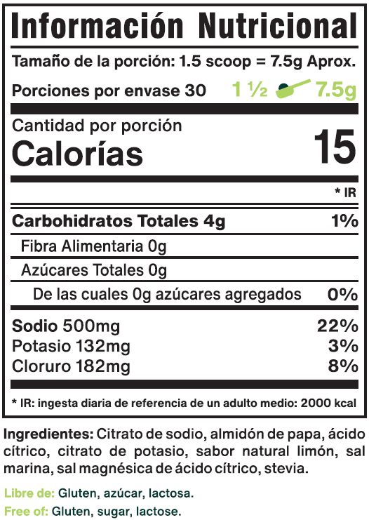MAXX NUTRITION HYDRALYTE LIMON  -225g