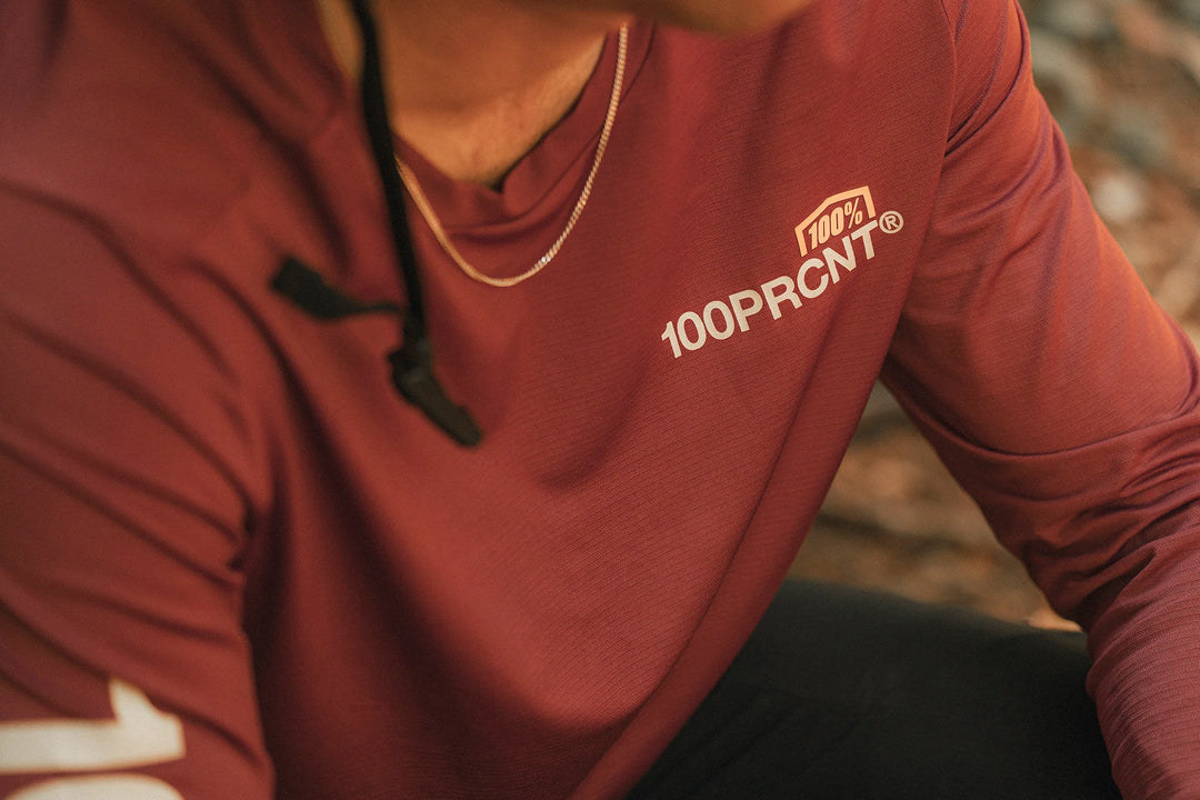100% AIRMATIC Jersey Manga Larga - Cardinal